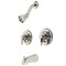 Kingston Brass KB666NDL Two-Handle Tub and Shower Faucet with Volume Control, Polished Nickel KB666NDL - alternate 1